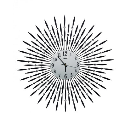 Diamante spiral wall clock sunshine shape