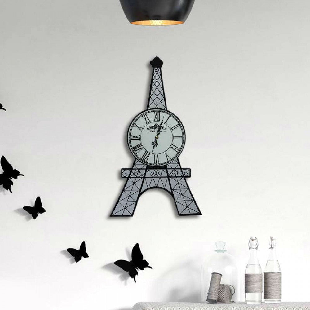 Eiffel tower wall clock - large