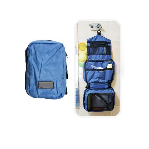 Foldable makeup bag - blue