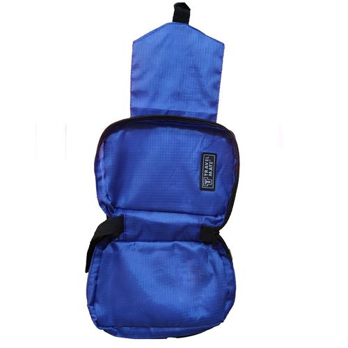 Foldable makeup bag - blue