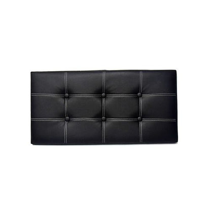 Folding storage ottoman coffee table foot rest stool - black