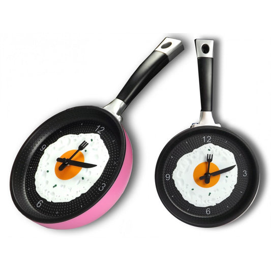 Frying pan kitchen wall clock