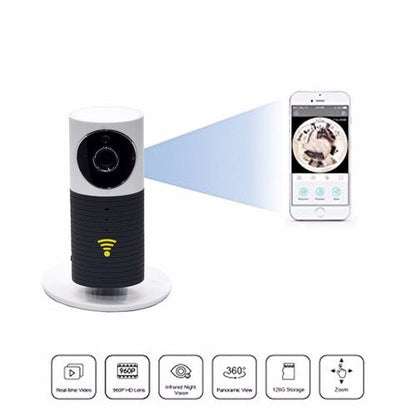 Hd wifi smart ip camera - black