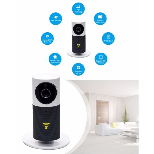 Hd wifi smart ip camera - black