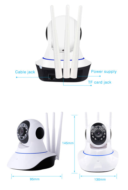Three antennas wifi security camera
