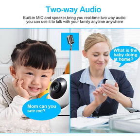 Ip wirless 3d tracking mini camera y4c-za 2mp hd 1080p