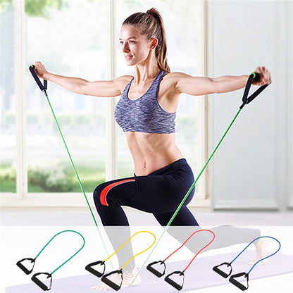 Exercise resistance rubber fitness stretch tube bands