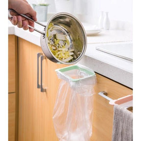 Hanging kitchen cabinet garbage bags - pink