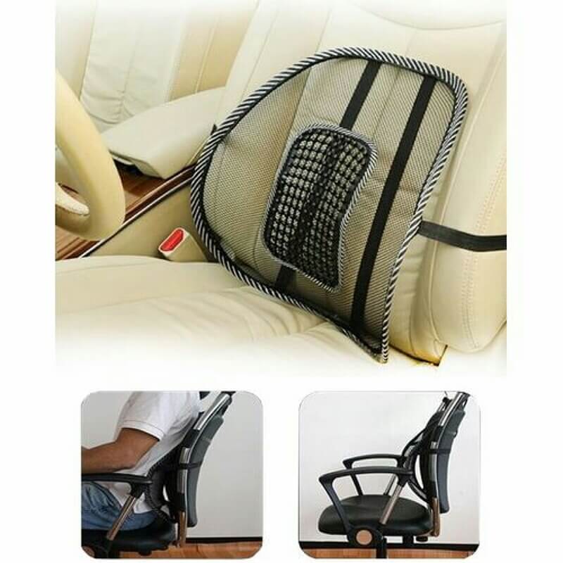 Car seat back support massage cushion mesh