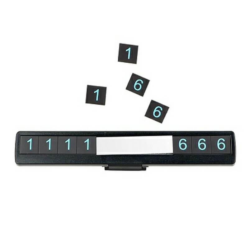 Car luminous temporary parking mobile phone no card plate