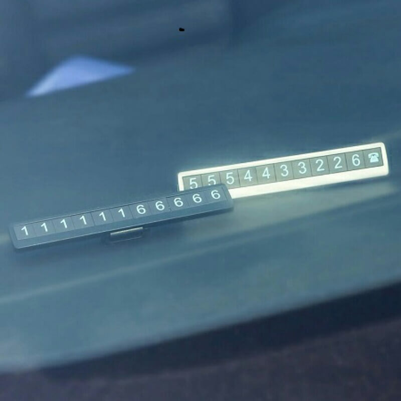 Car luminous temporary parking mobile phone no card plate