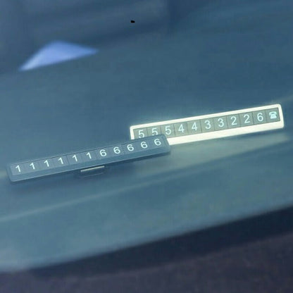 Car luminous temporary parking mobile phone no card plate
