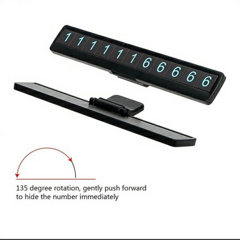 Car luminous temporary parking mobile phone no card plate