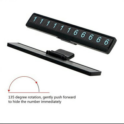 Car luminous temporary parking mobile phone no card plate