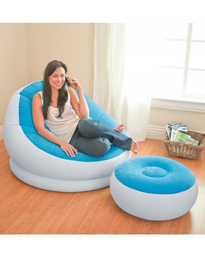 Intex inflatable cafe chaise chair with optional pump