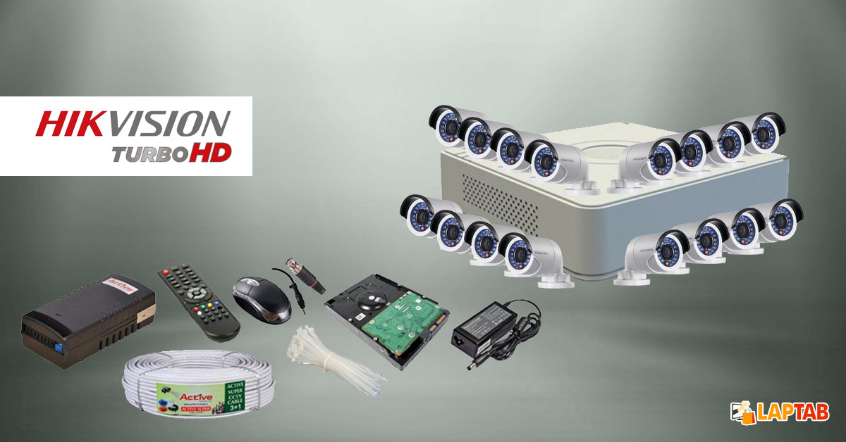 Hikvision cctv cam package 16 cameras with 16 channel hd dvr