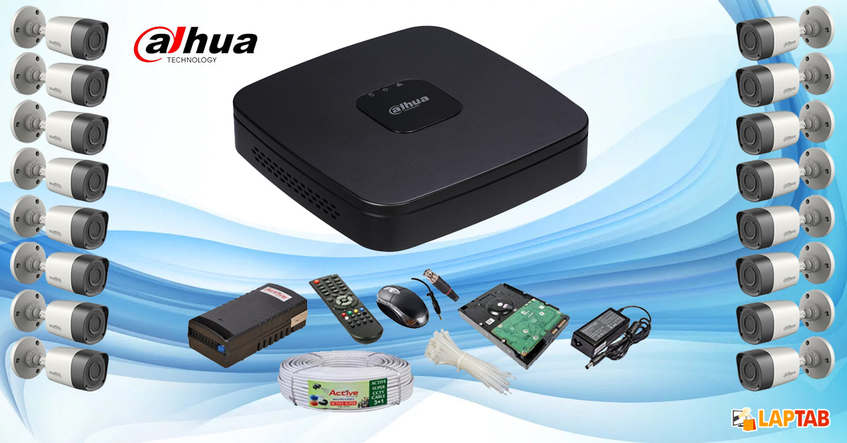 Dahua cctv cam with 16 cameras