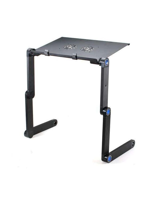 Aluminum laptop table & laptop security lock