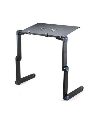 Aluminum laptop table & laptop security lock