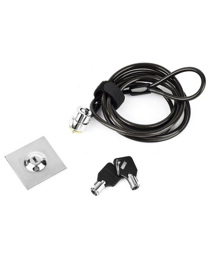 Aluminum laptop table & laptop security lock