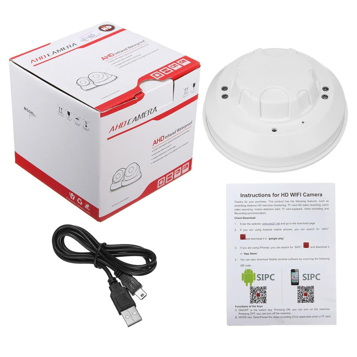 Wifi camera, mini smoke detector