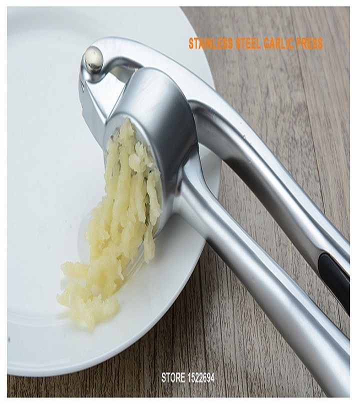 Metal garlic press - silver