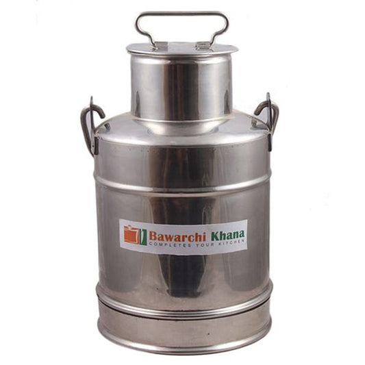 Stainless steel milk can with lid silver(9 liter)