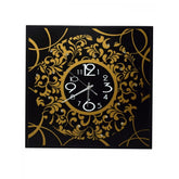 Modern funky black brown wall clock