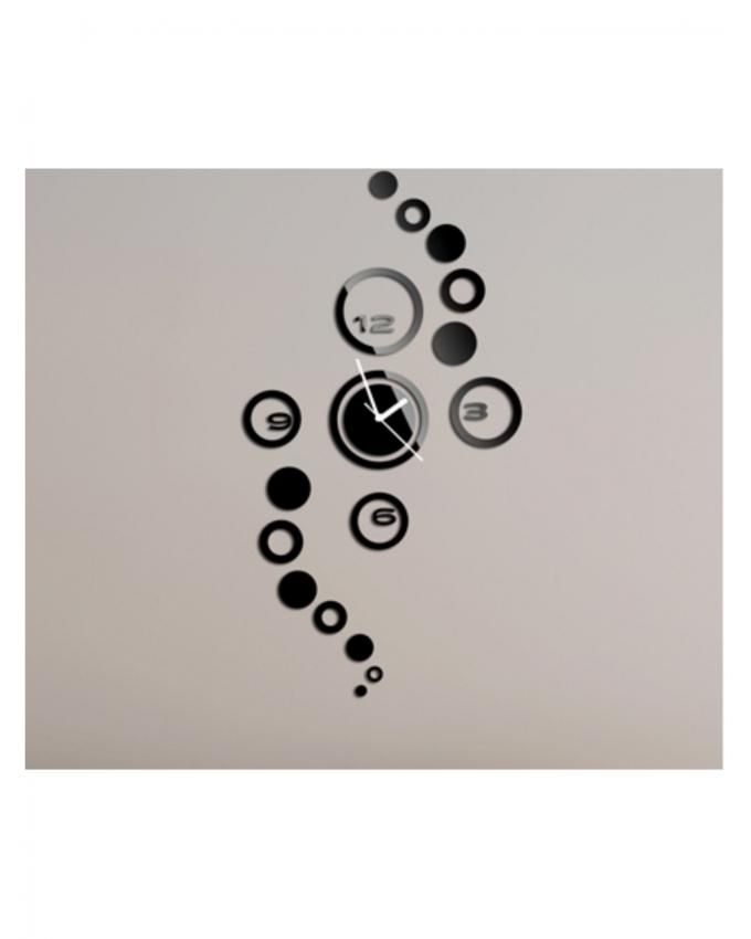 Modern design luxury mirror wall clock - black