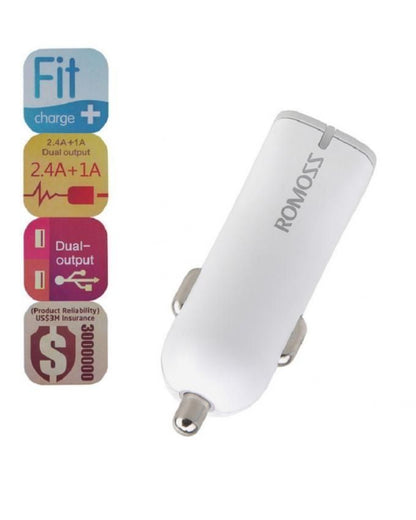 Romoss car charger dual usb output