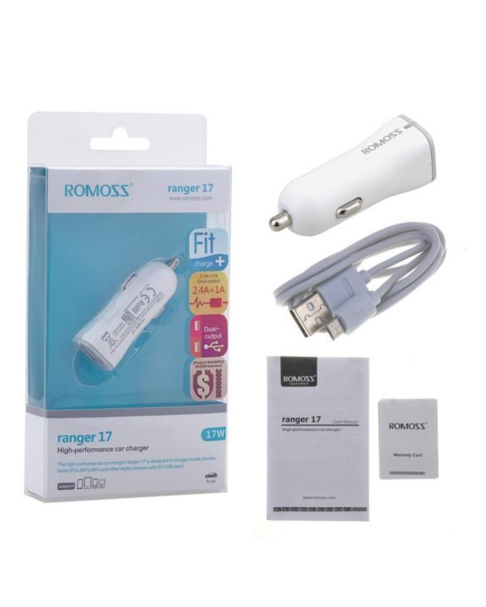 Romoss car charger dual usb output