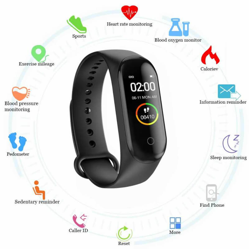 M4 plus health band b.p fitness heart rate monitor