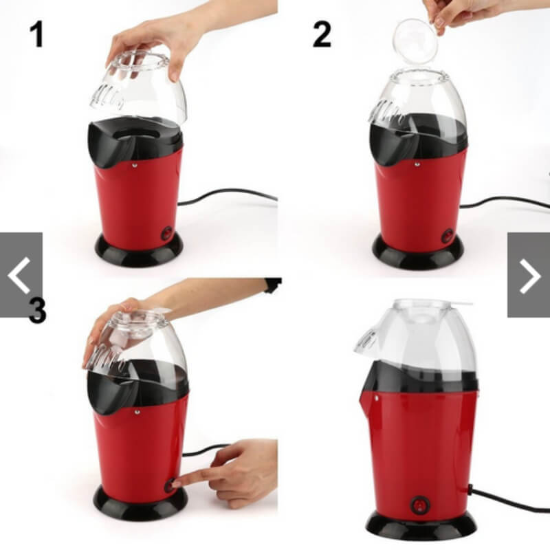 Oil free home made popcorn maker