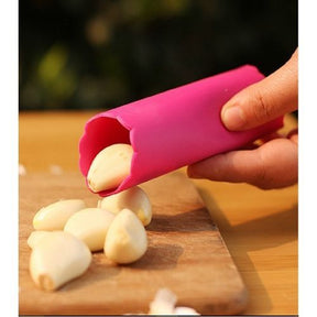 Silicone garlic peeler