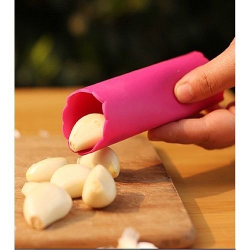 Silicone garlic peeler