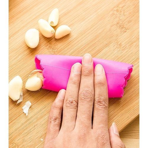 Silicone garlic peeler