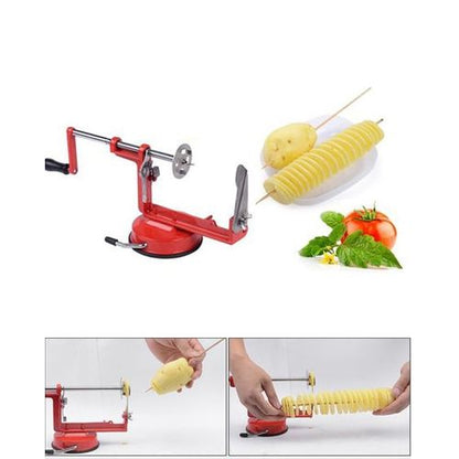 Spiral potato slicer - red