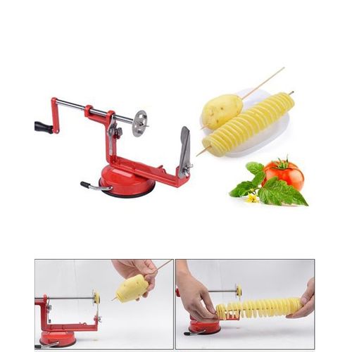 Spiral potato slicer - red