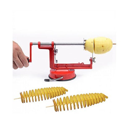 Spiral potato slicer - red
