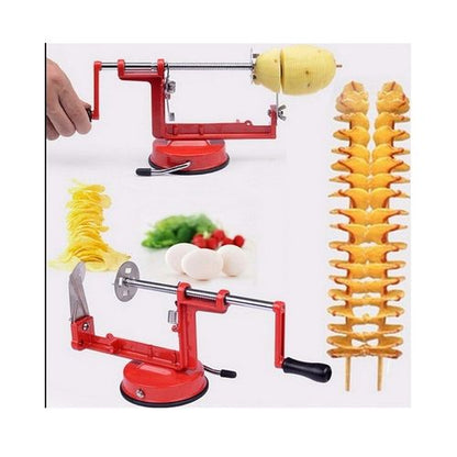 Spiral potato slicer - red