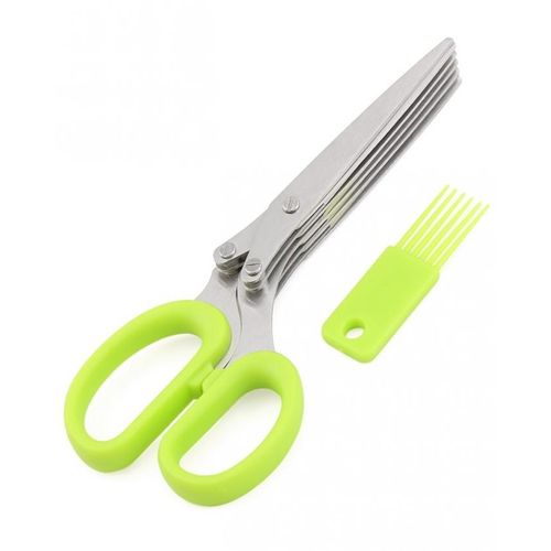 Stainless steel fruit vegetable 5 blade herb scissors