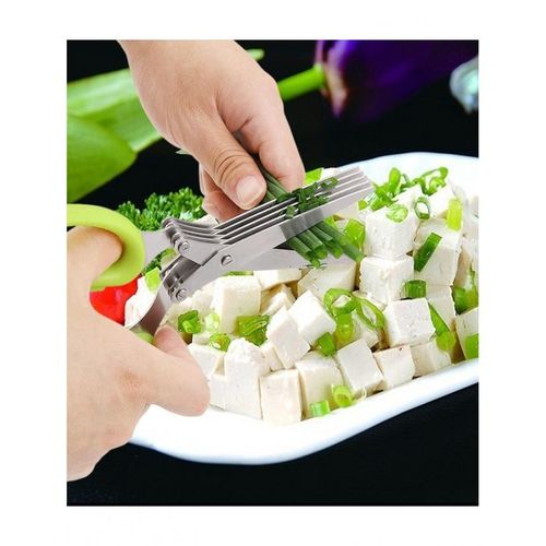 Stainless steel fruit vegetable 5 blade herb scissors