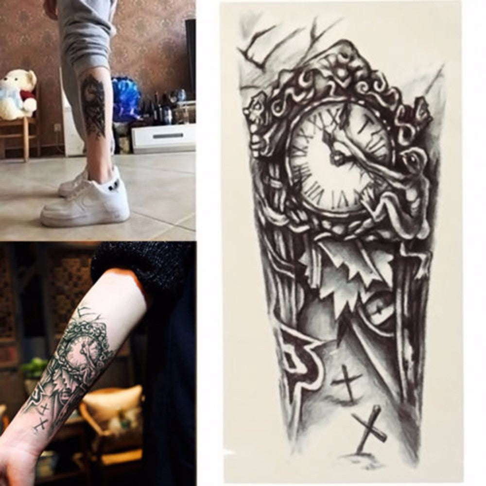 3d chest clock temporary tattoos