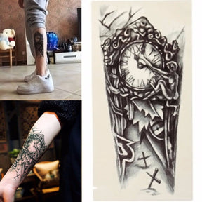3d chest clock temporary tattoos