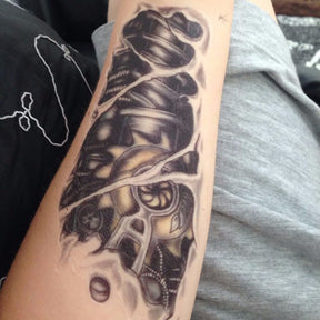 Man 3d tattoo robot arm waterproof temporary tattoo