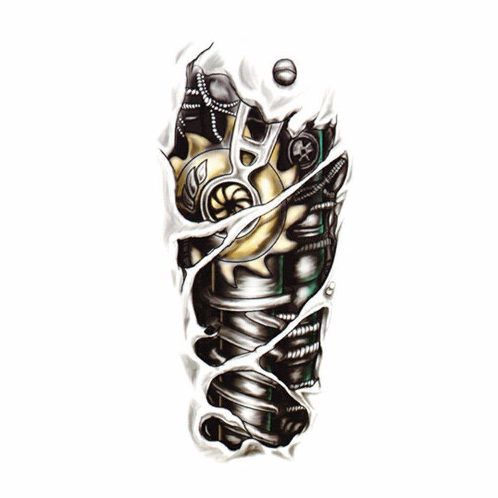 Man 3d tattoo robot arm waterproof temporary tattoo
