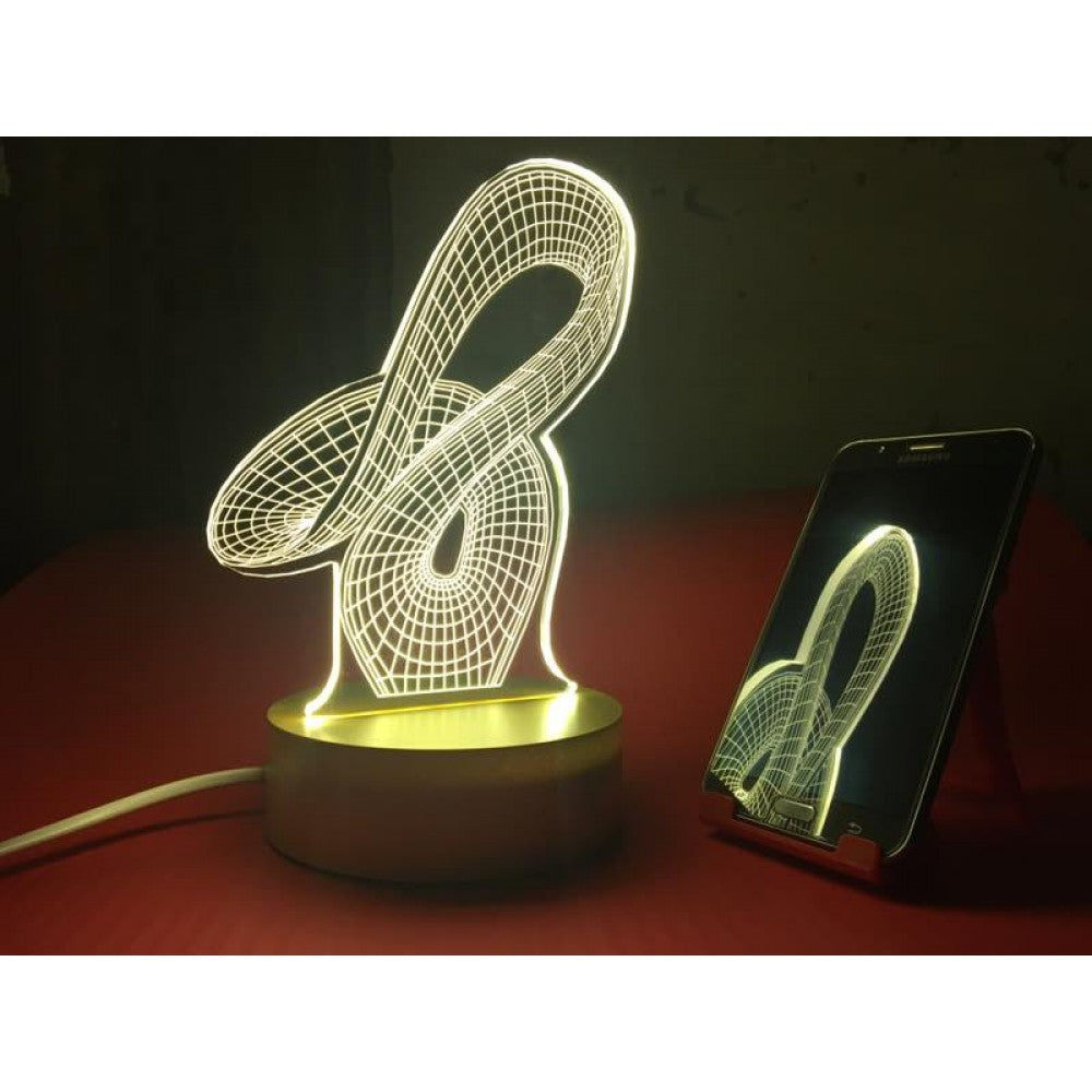 Whiplash 3d multicolor led acrylic lamp