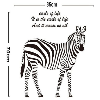 Zebra animal wall sticker - black