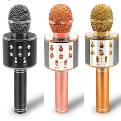 Wireless karaoke mic with speaker