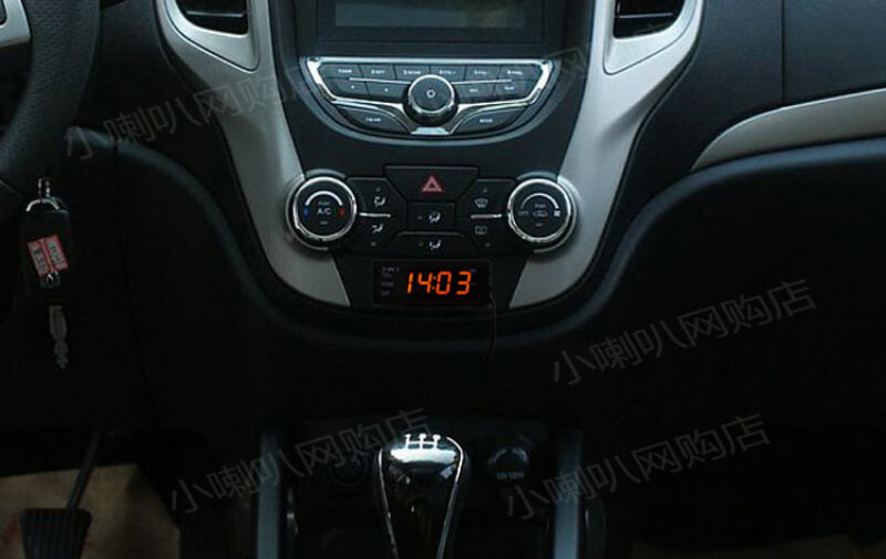 3 in 1 car digital clock with volt and amp
